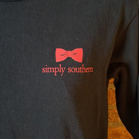 Simply Southern Navy Elephant Let Go Let God Long Sleeve Shirt - Picture 5 of 7